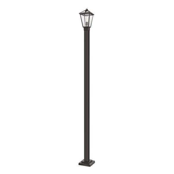 Talbot 1 Light Outdoor Post Mounted Fixture, Oil Rubbed Bronze And Seedy